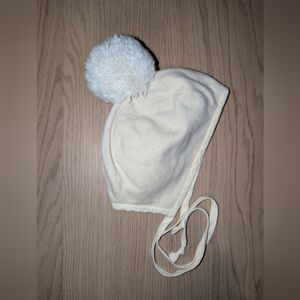 Briar Baby Ivory Pom-Pom Bonnet